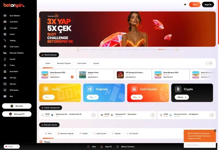 Betorspin ekran görüntüsü