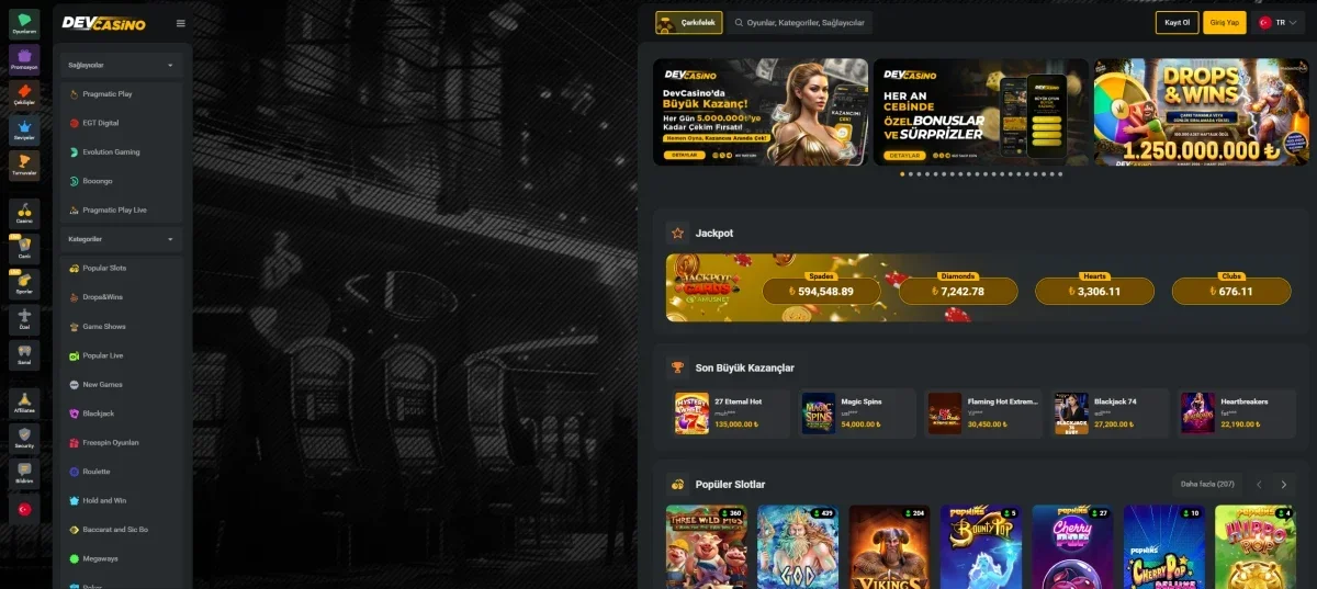 Dev Casino ekran görüntüsü