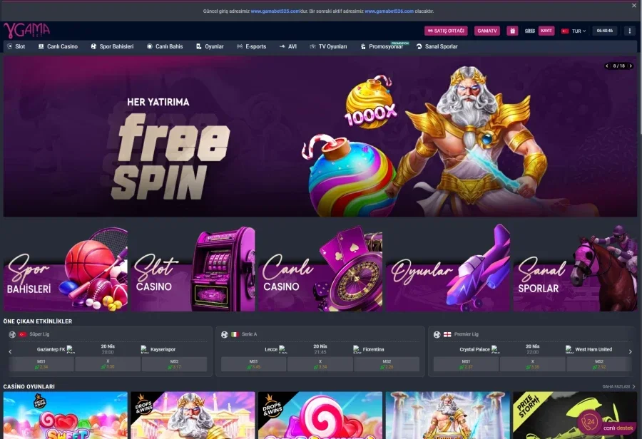Gamabet ekran görüntüsü