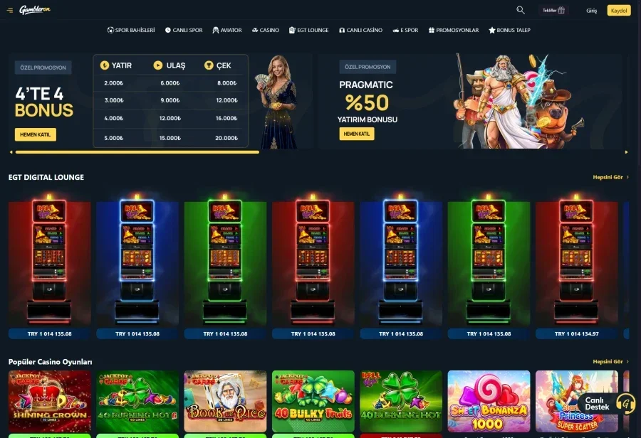 Gambleron ekran görüntüsü