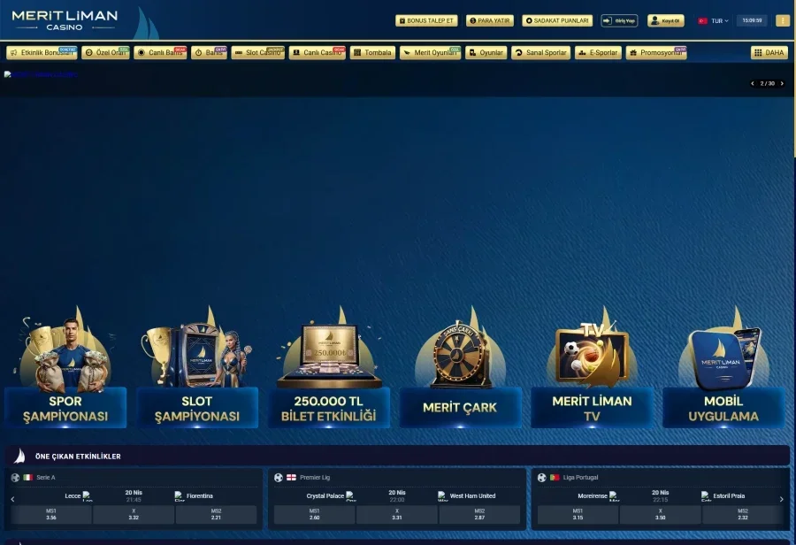 Merit Liman Casino ekran görüntüsü