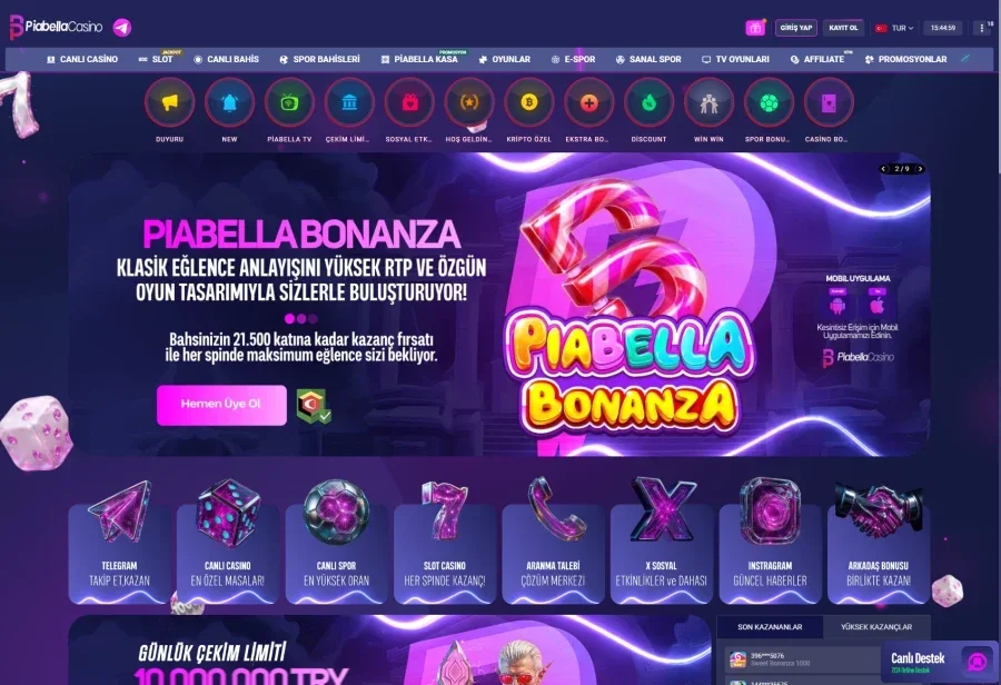 Piabella Casino ekran görüntüsü