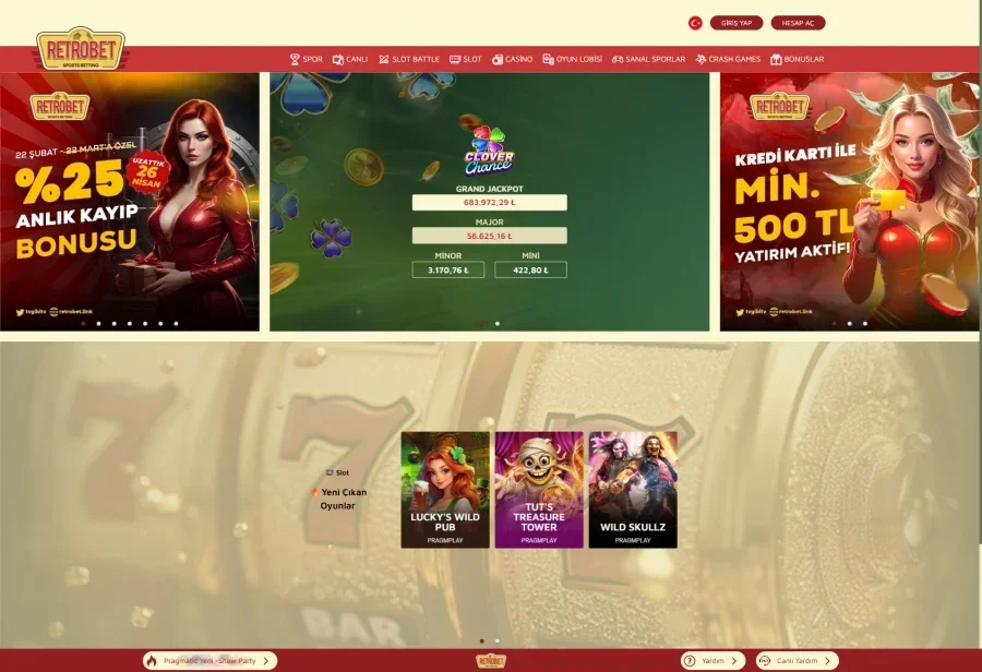 Retrobet ekran görüntüsü