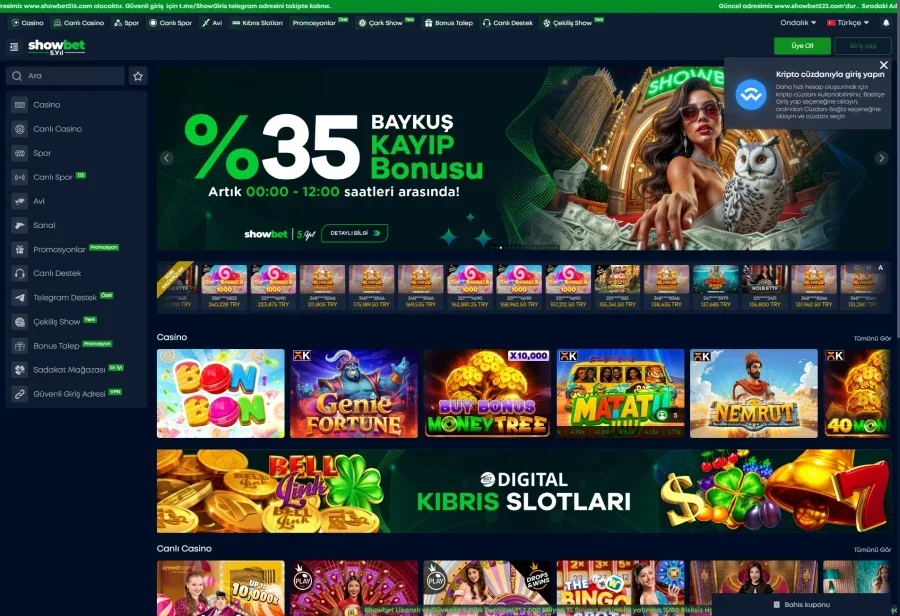 Showbet ekran görüntüsü