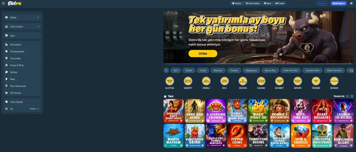 Slotra ekran görüntüsü