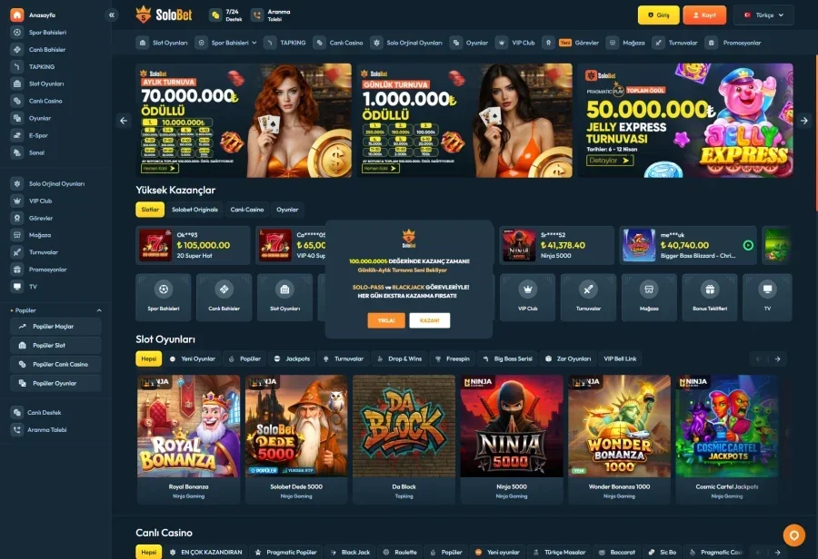 Solobet ekran görüntüsü