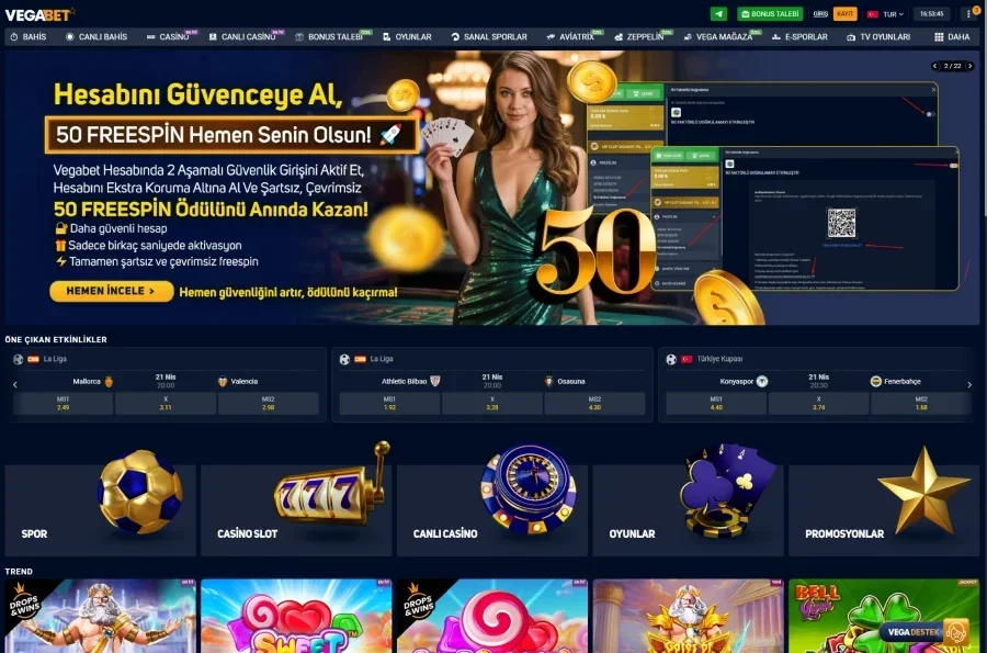 Vegabet ekran görüntüsü