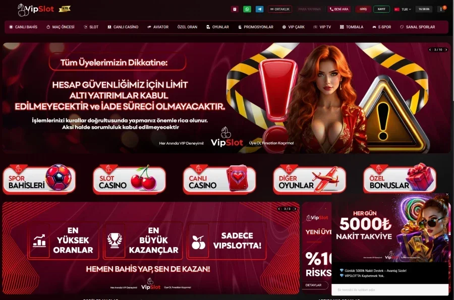 Vipslot ekran görüntüsü